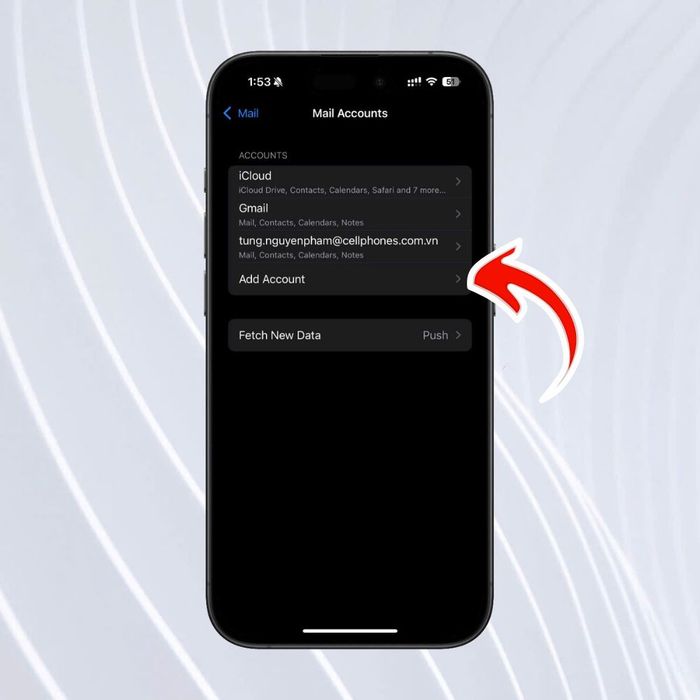 Cách thêm tài khoản email vào Apple Mail trên iPhone - Bước 5