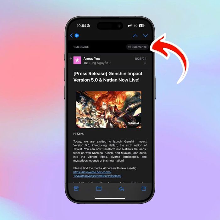 Hướng dẫn tóm tắt email nhanh chóng với Apple Intelligence trên iOS 18.1 4