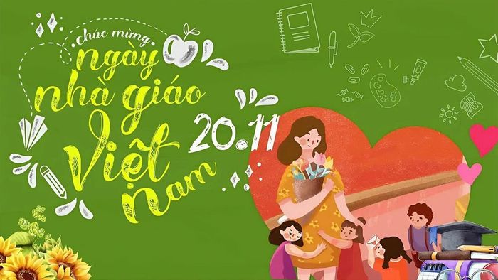 Hình ảnh background 20/11 đầy sức hút cho trẻ mầm non