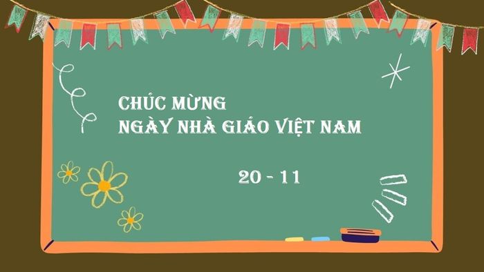 Background 20/11 thu hút sự chú ý của các bé