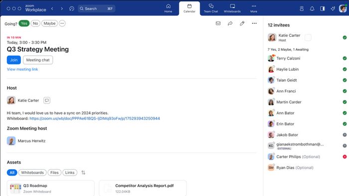 Các tính năng chính trên Zoom Workplace