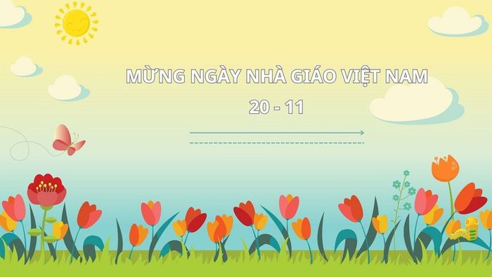 Các mẫu background 20/11 mang chủ đề hoa cỏ, thiên nhiên xinh đẹp