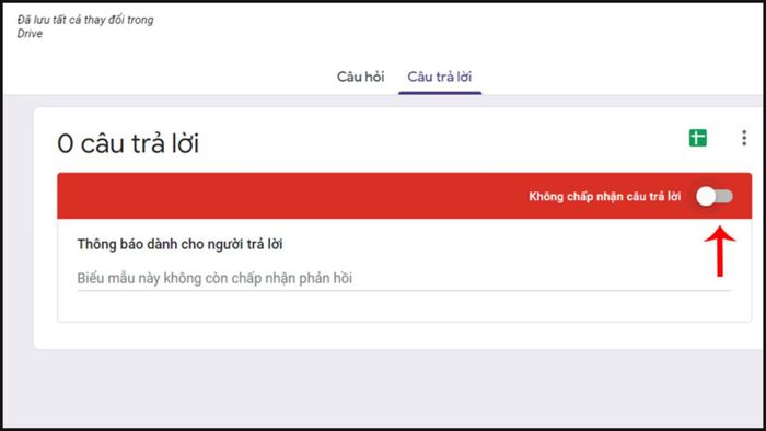 khóa liên kết Google Form