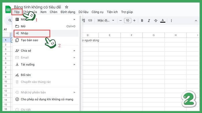Hướng dẫn tải file Excel lên Google Sheet