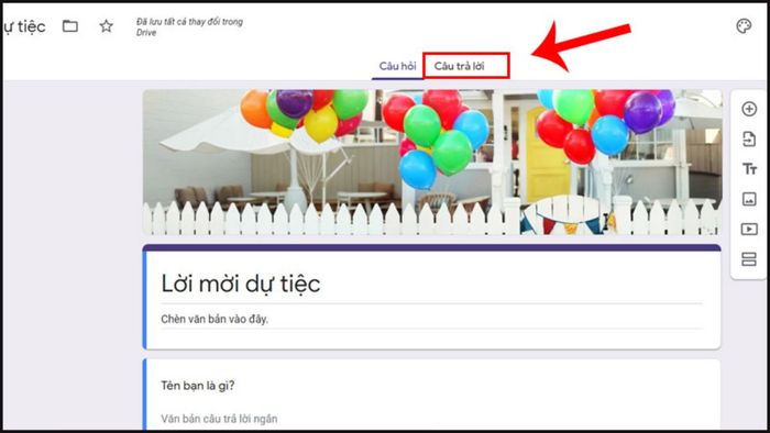 cách khóa liên kết Google Form