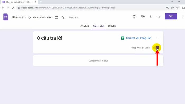 khóa liên kết Google Form