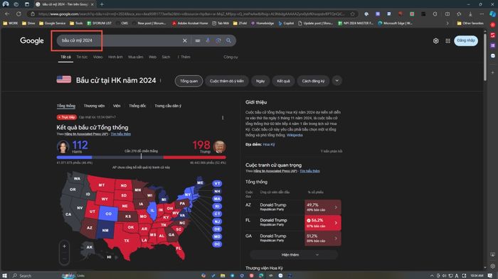 Hướng dẫn theo dõi bầu cử Mỹ 2024 qua Google - Bước 2