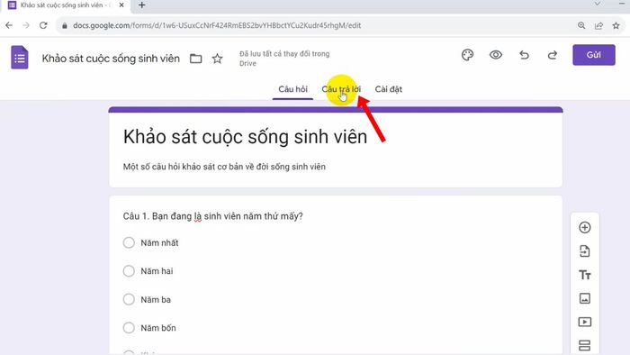 cách khóa Google Form