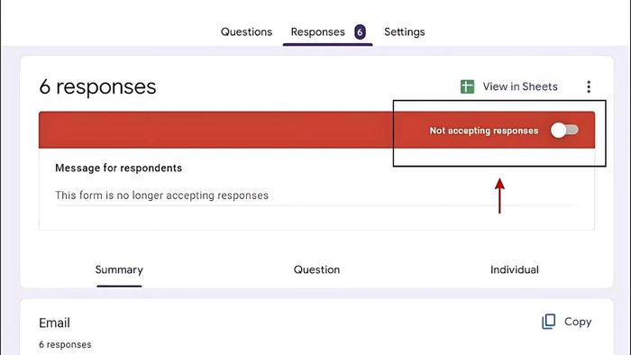 khóa liên kết google form