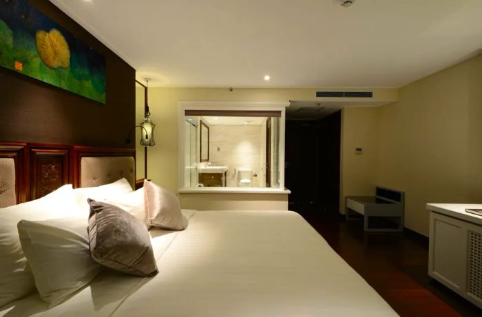 A room at Chi Boutique Hotel in Hanoi.