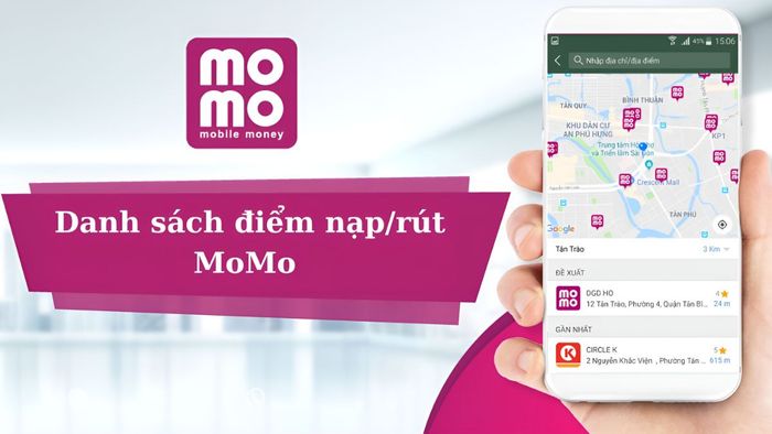 Danh sách các điểm nạp/rút MoMo