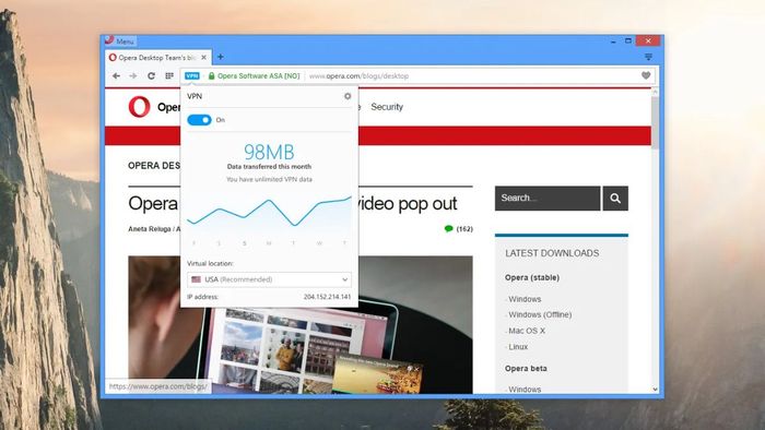 Lợi ích khi sử dụng VPN trên trình duyệt Opera