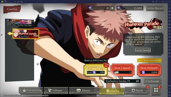 Hướng dẫn cho người mới chơi Jujutsu Kaisen Phantom Parade trên PC với BlueStacks