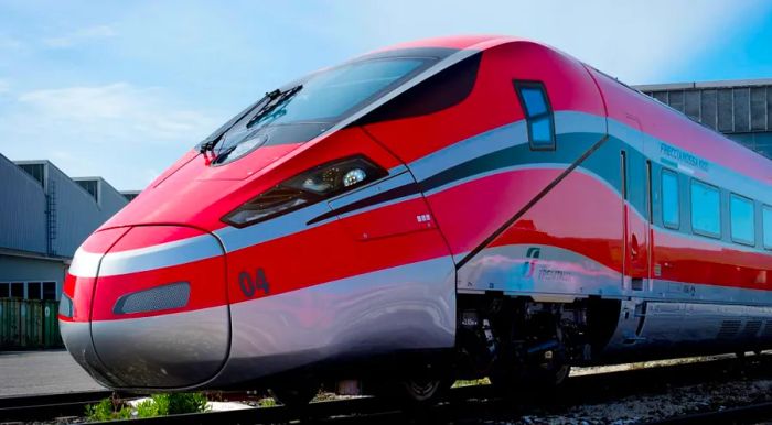 Italy’s Frecciarossa (Red Arrow) trains can reach speeds of up to 400 kph.