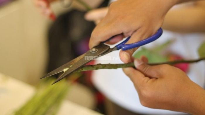 Hãy cắt cành hoa theo góc chéo để giữ hoa tươi lâu hơn