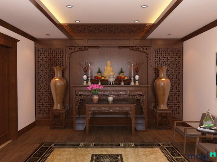 Các mẫu bàn thờ gia tiên thực tế, đẹp và hợp phong thủy