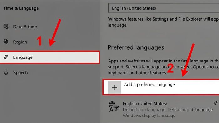 Cách thay đổi ngôn ngữ trên máy tính Windows 10