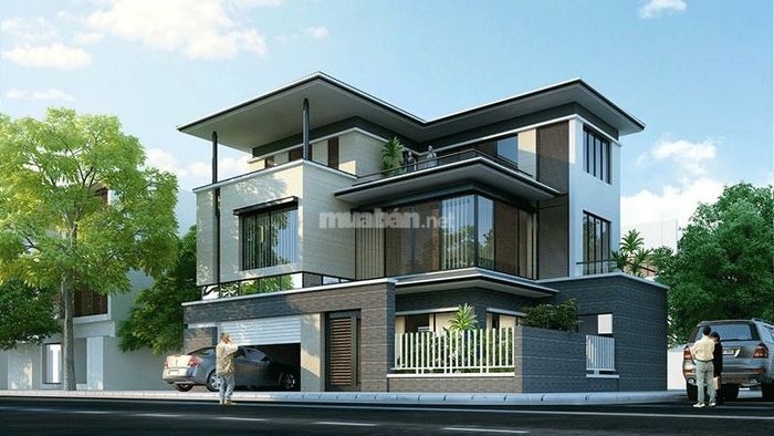 Nhà 2 tầng 1 tum mái tôn với thiết kế hiện đại