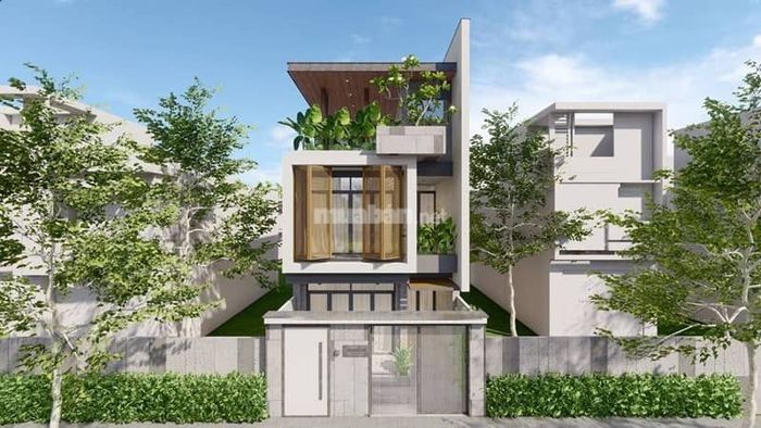 Nhà 2 tầng 1 tum mái tôn thiết kế hiện đại