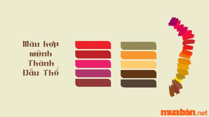 Màu sắc phù hợp với mệnh Thổ