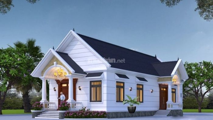 Mái Thái nổi bật với thiết kế tinh tế, hệ mái giật cấp mang đến vẻ khỏe khoắn và sự vững chãi cho ngôi nhà.