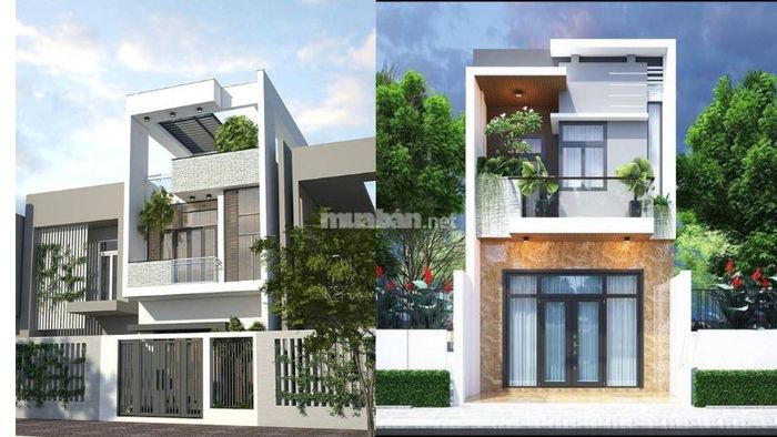 Nhà 2 tầng 1 tum mái tôn kiểu nhà ống