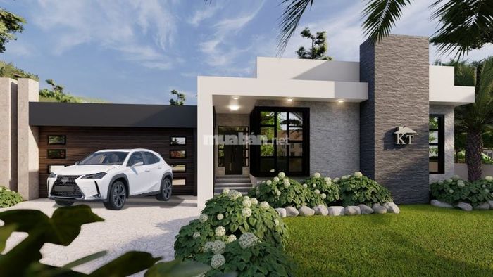 Gara ô tô có thể được bố trí liền kề với lối vào chính của ngôi nhà.