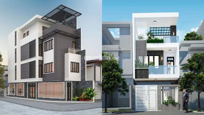 Nhà 2 tầng 1 tum mái tôn phong cách nhà ống