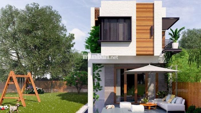 Mẫu nhà 1 trệt 1 lầu 3 phòng ngủ với thiết kế sân vườn đẹp mắt