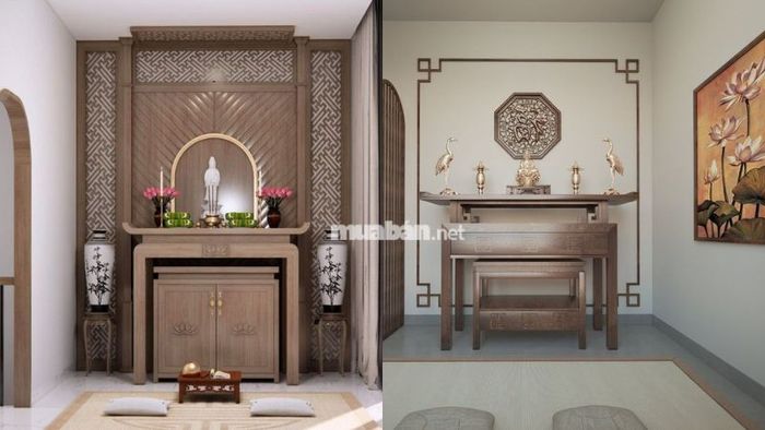 Mẫu thiết kế phòng thờ trang nghiêm và thanh tịnh