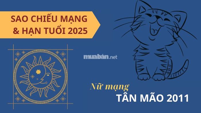 Tử vi năm 2025 của nữ mạng Tân Mão 2011 sẽ chịu ảnh hưởng bởi sao chiếu mệnh và hạn tuổi. Cùng tìm hiểu chi tiết về những yếu tố này trong năm 2025 để có thể hóa giải và tận dụng tốt nhất các cơ hội.