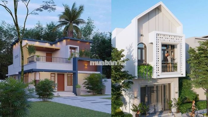 Mẫu thiết kế nhà 2 tầng với sân vườn rộng rãi, thoáng mát