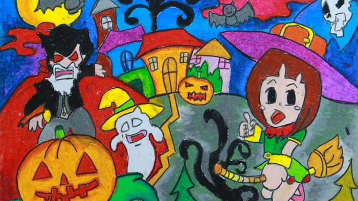 Vẽ tranh Halloween đẹp mắt và đầy sáng tạo