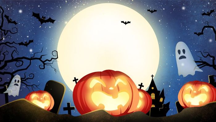 Tranh Halloween với phong cách kinh dị đầy ám ảnh