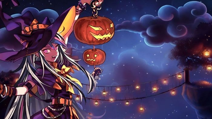 Tranh Halloween với phong cách đơn giản nhưng nổi bật