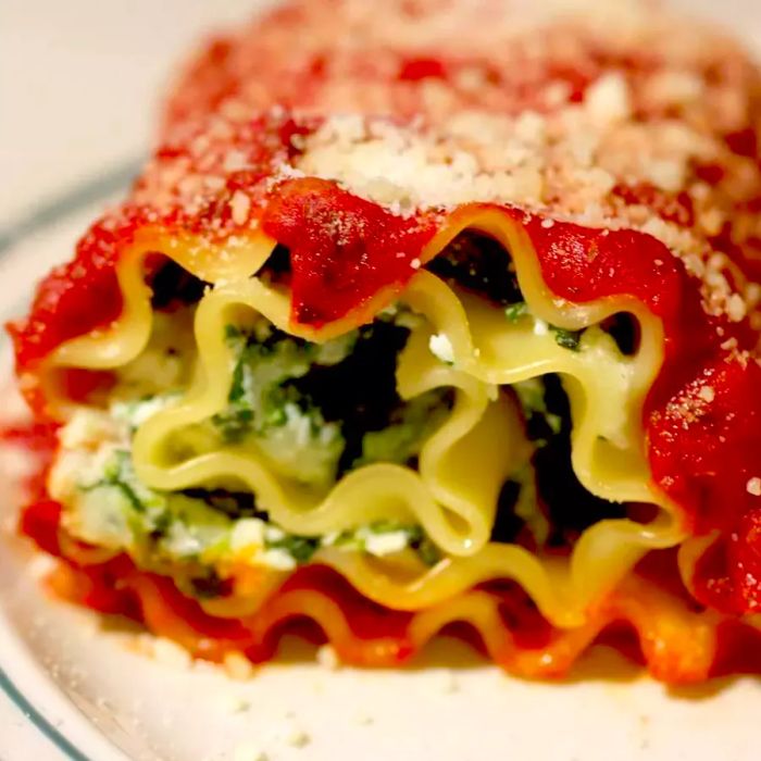 Spinach Lasagna Roll-Ups