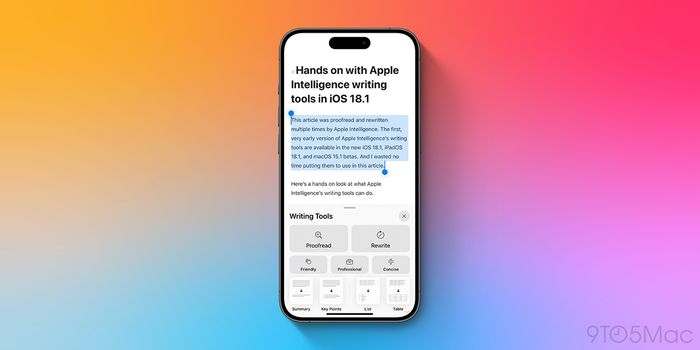 iOS 18.1 giới thiệu tính năng Công cụ Viết mới mẻ và tiện lợi