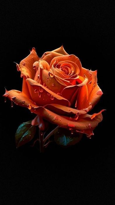 Ảnh hoa hồng cam làm hình nền điện thoại nổi bật 5