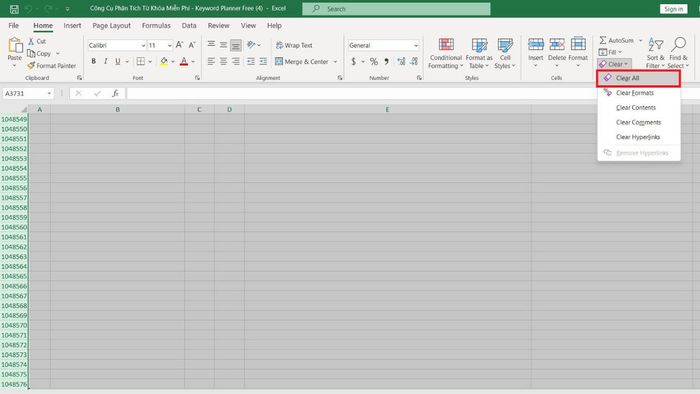 File Excel bị nặng và không thể mở được
