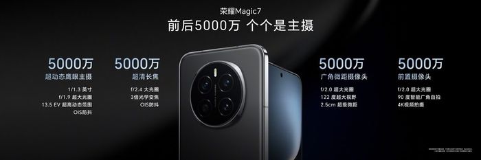 Thông số về camera của HONOR Magic7.