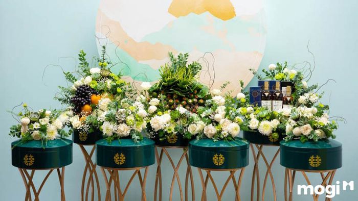 Chất liệu làm mâm quả đám cưới hiện nay rất đa dạng, phù hợp với nhiều nhu cầu và ngân sách khác nhau.