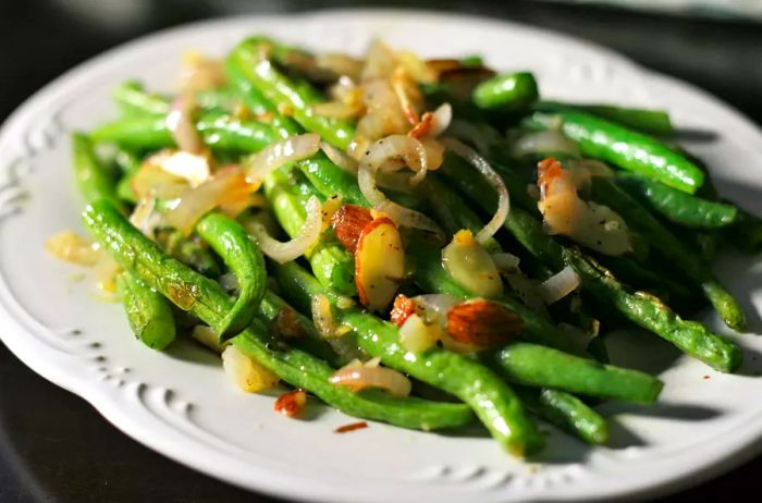 Roasted Green Beans and Shallots