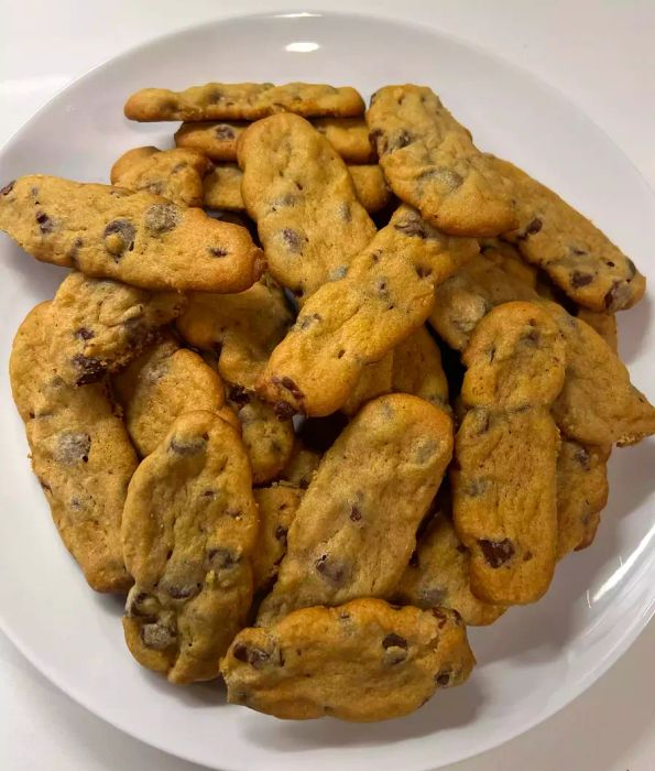 Cookie fries served on a white plate