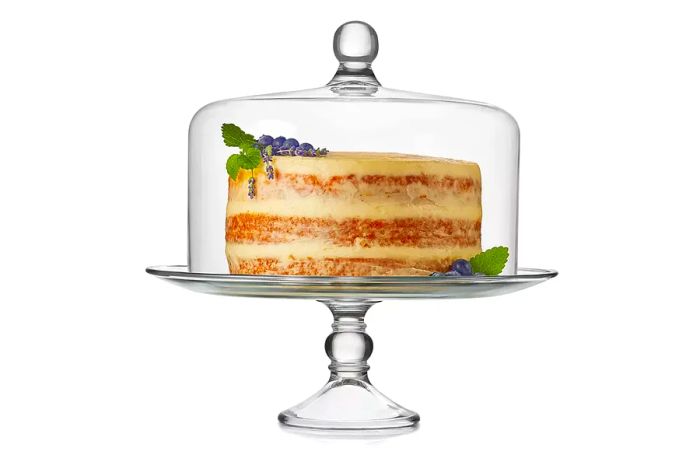 Glass Cake Stand with Lid