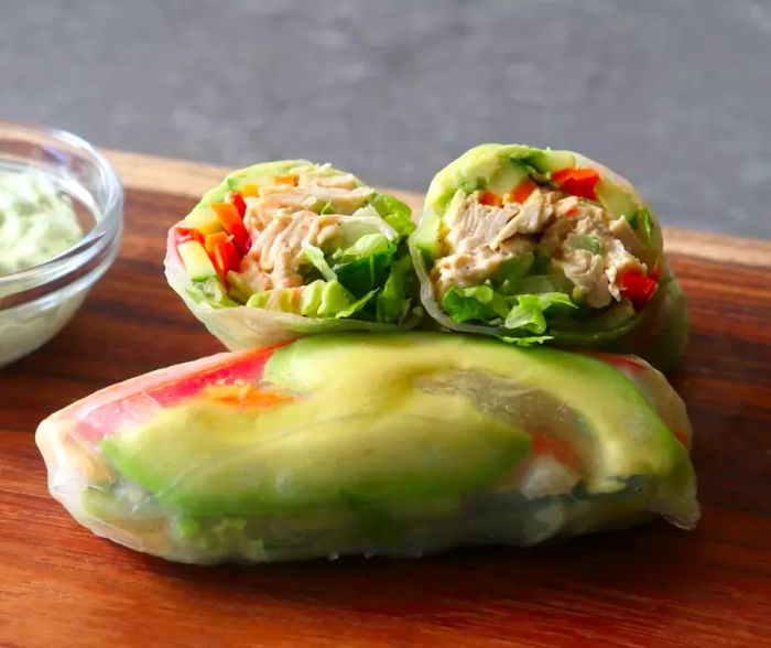 Chicken Salad Summer Rolls