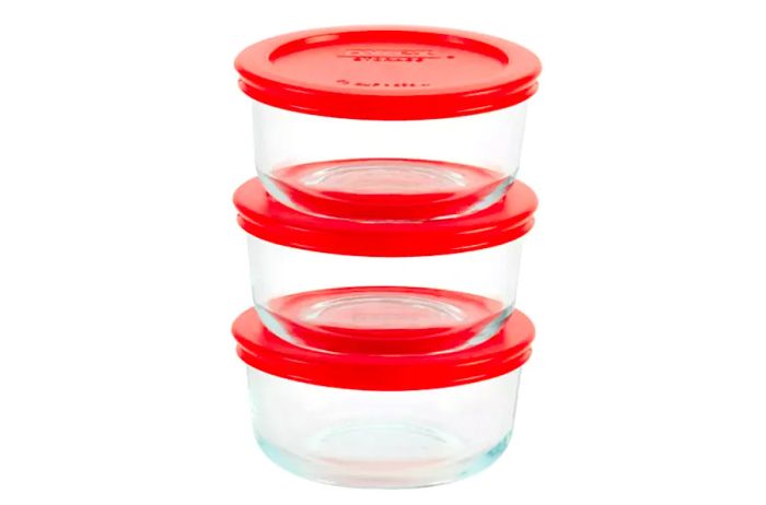 Walmart Pyrex Simply Store 2-Cup Round Glass Food Storage Containers, Set of 3