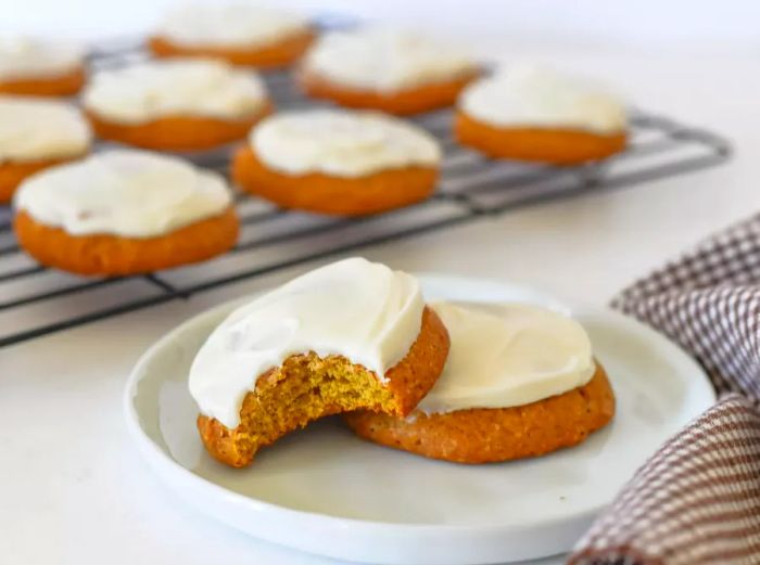 Iced Pumpkin Spice Cookies