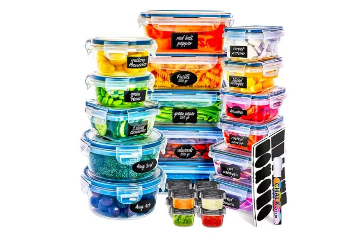 50-piece meal prep storage set