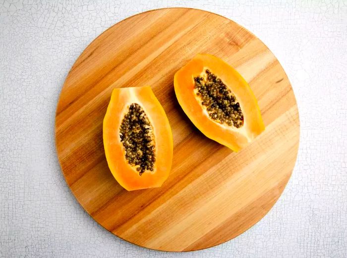 papaya cut open