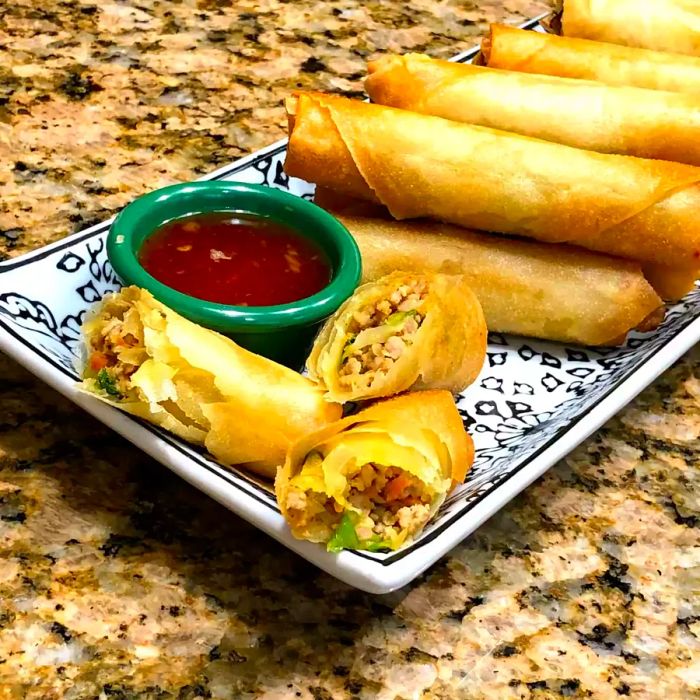 Lumpia with a Delicious Dipping Sauce